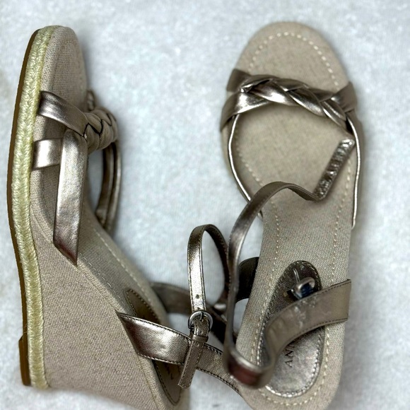 Ann Taylor, Wedge, Silver, 6M, Never Used - Picture 2 of 3